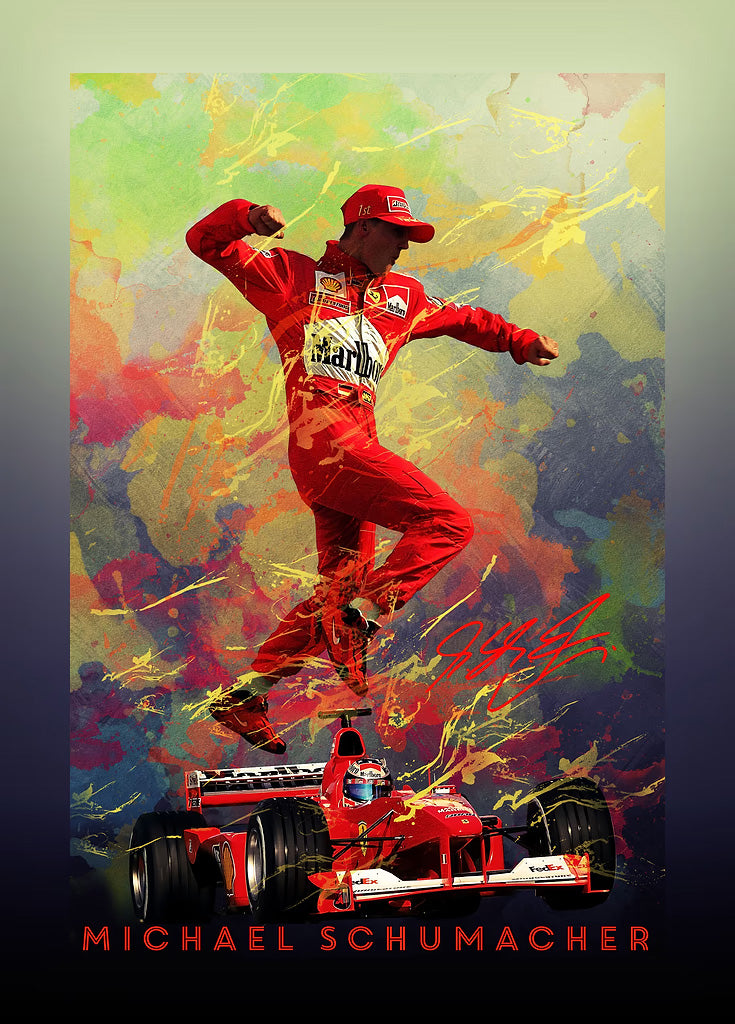 Michael Schumacher metal poster artwork
